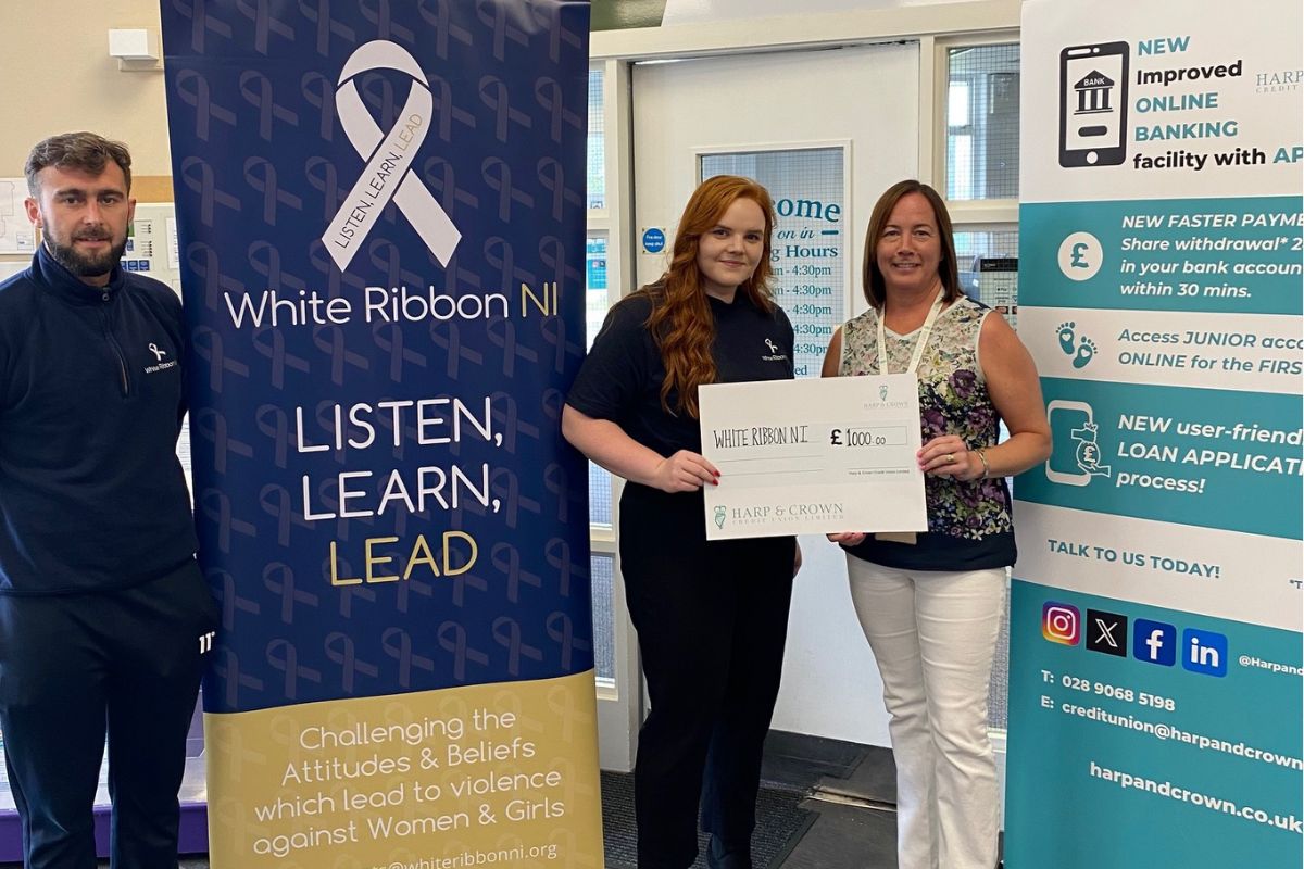 white ribbon ni donation